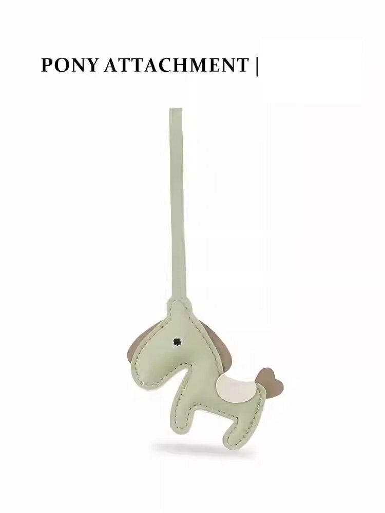 Mỹ Cắt Dây Da Geng Pony Hoạt Hình Ngựa Túi Charm Longchamp Chất Lượng Túi Treo Phụ Kiện Dễ Thương Se