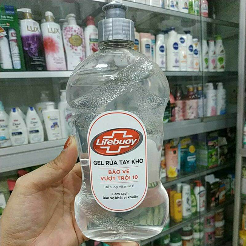 GEL RỬA TAY KHÔ"LIFEBUOY"500ml _SẠCH KHUẨN 999%