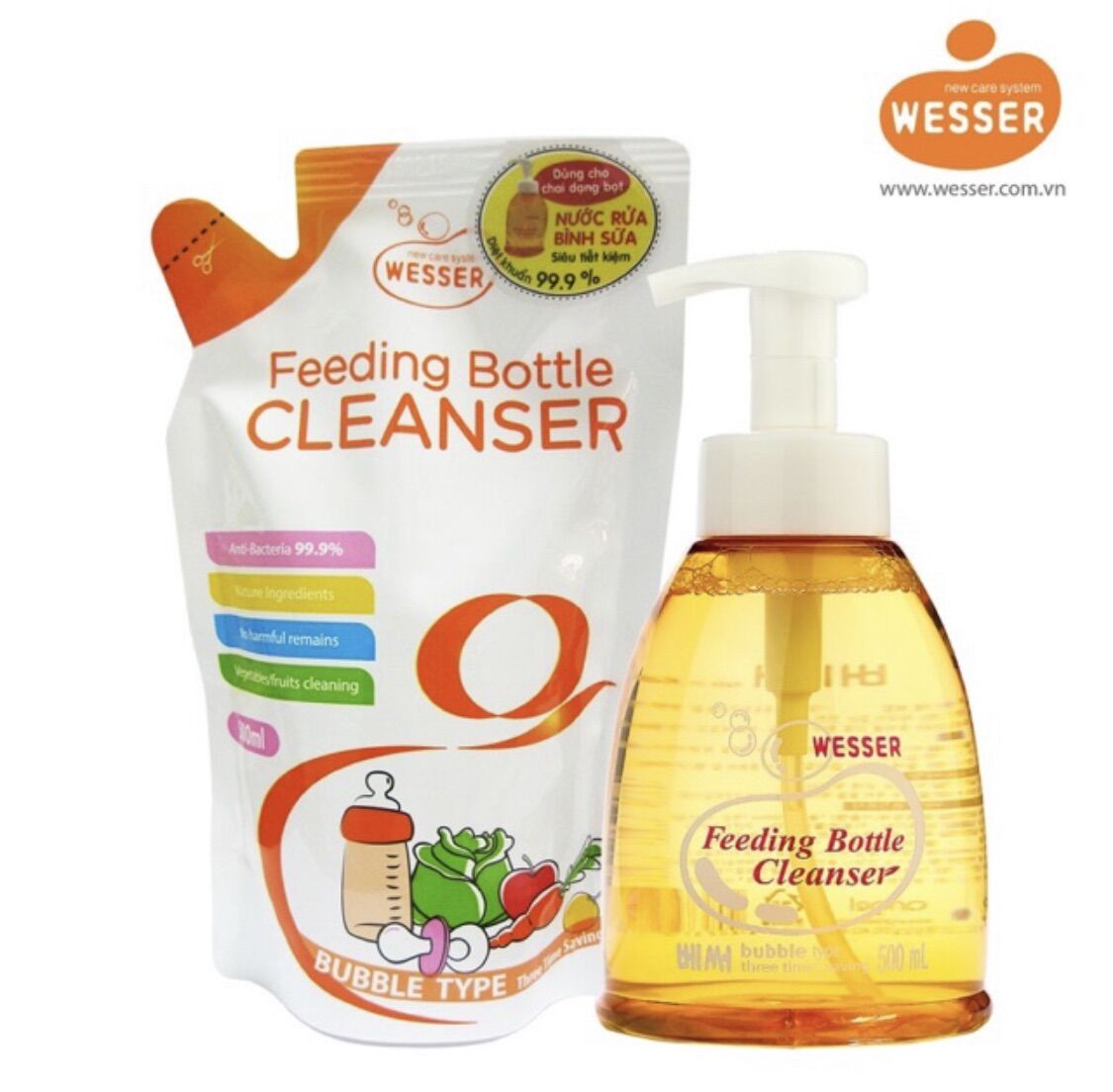 Dung dịch rửa bình sữa wesser 500ml