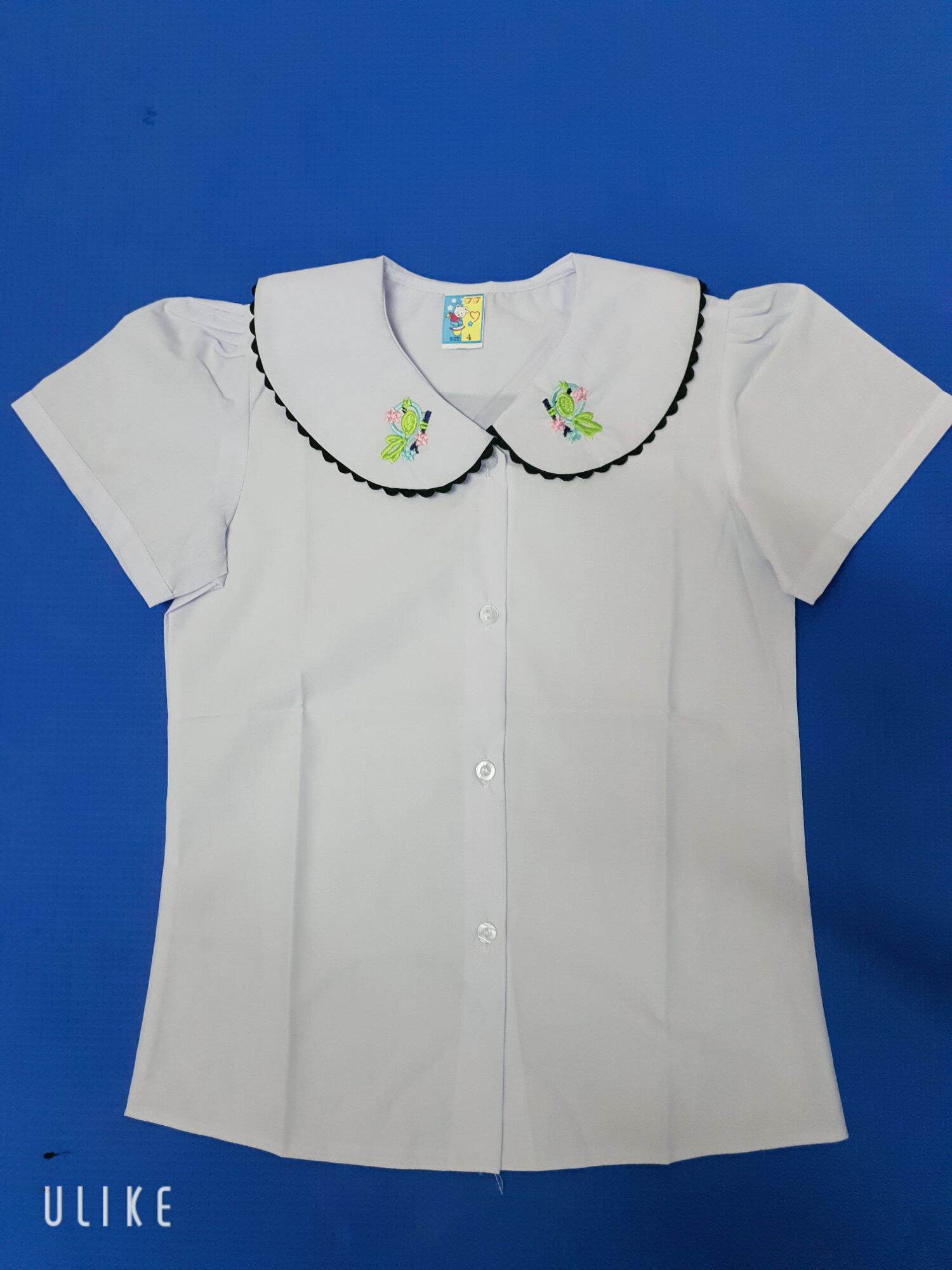 Áo sơ mi trắng nữ, đồng phục học sinh bé gái cấp 1 cấp 2 , đồ đi học tiểu học