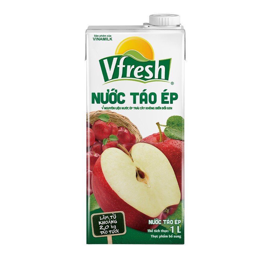 Nước táo ép vfresh 1l