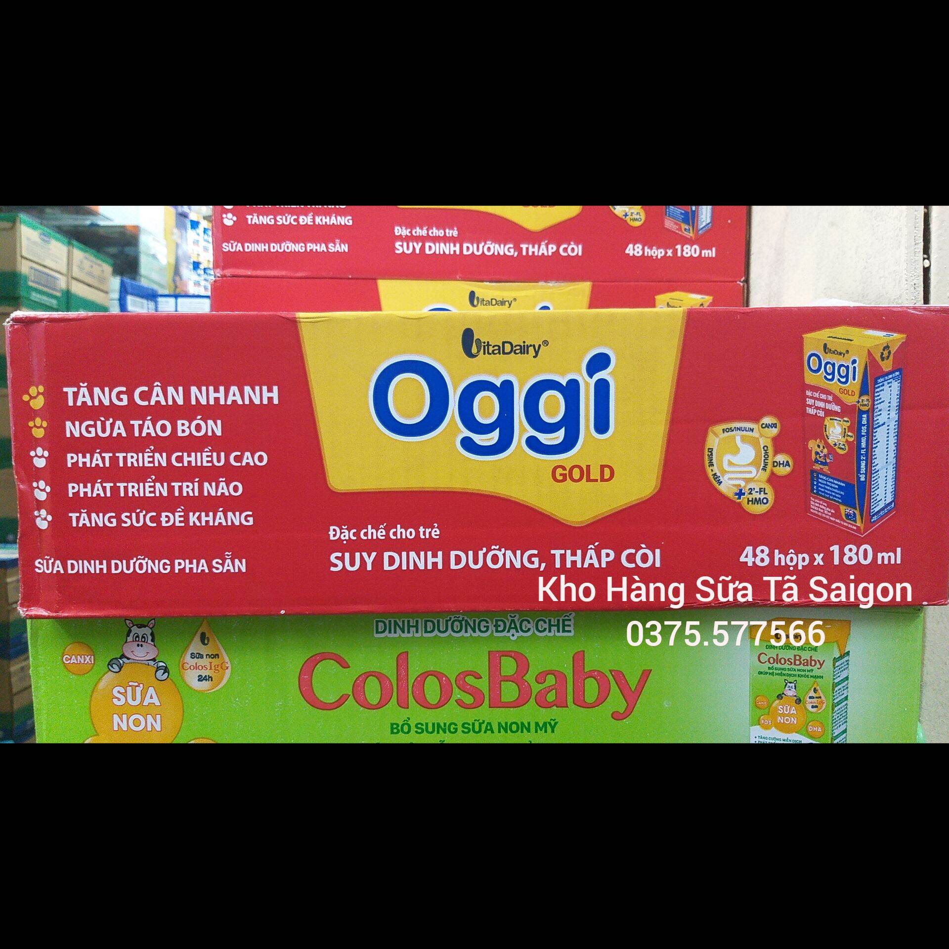 Sữa Oggi nước thùng 48 hộp x 180ml