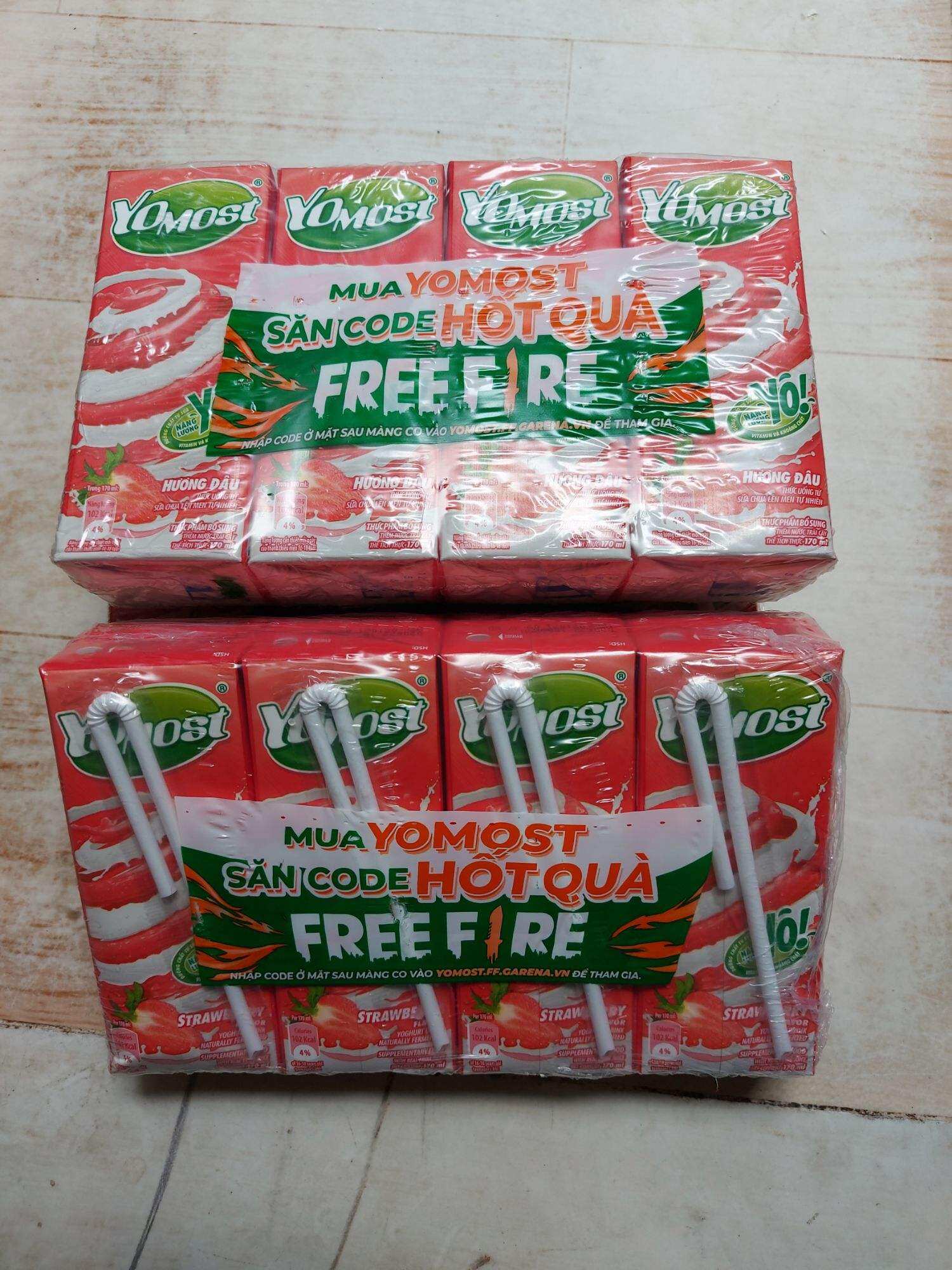 Combo 6 lốc Sữa chua uống Yomost có code Free fire - 170ml/ hộp