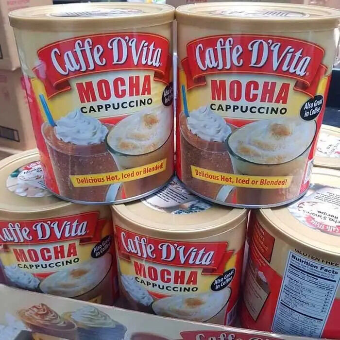 Cà phê bột Mocha Cappuccino Caffe D'Vita 1.8kg của Mỹ