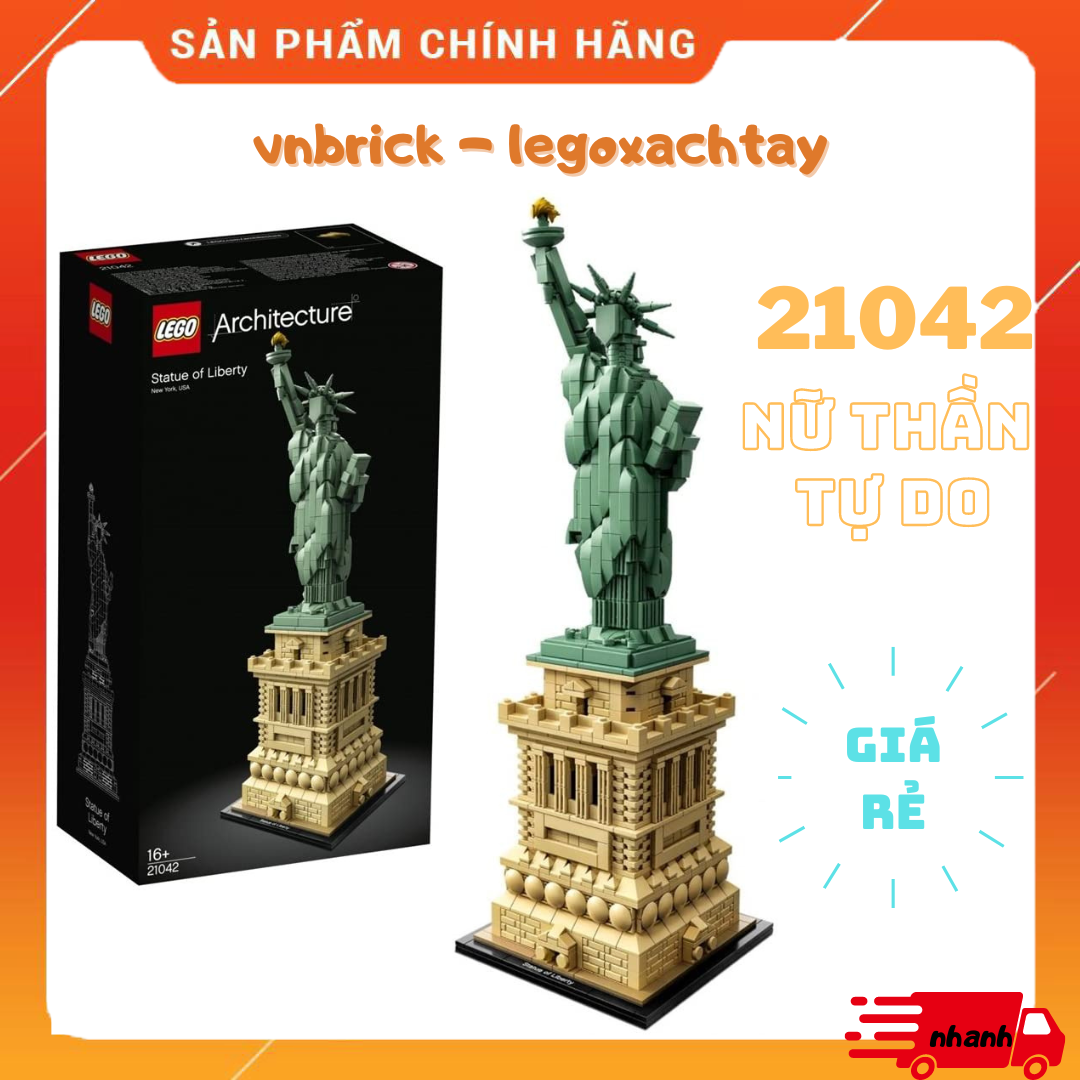 [100% chính hãng]  [HÀNG CÓ SẴN] Đồ Chơi LEGO Architecture 21042 - Tượng Nữ Thần Tự Do (LEGO 21042 S