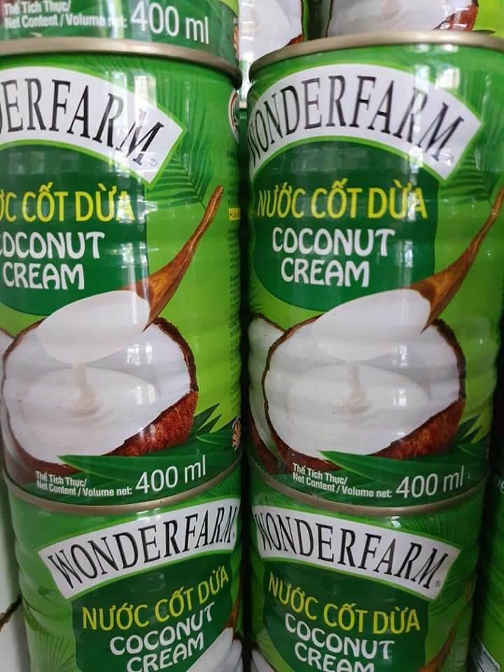 Nước cốt dừa lon Wonderfarm 400ml date 2025