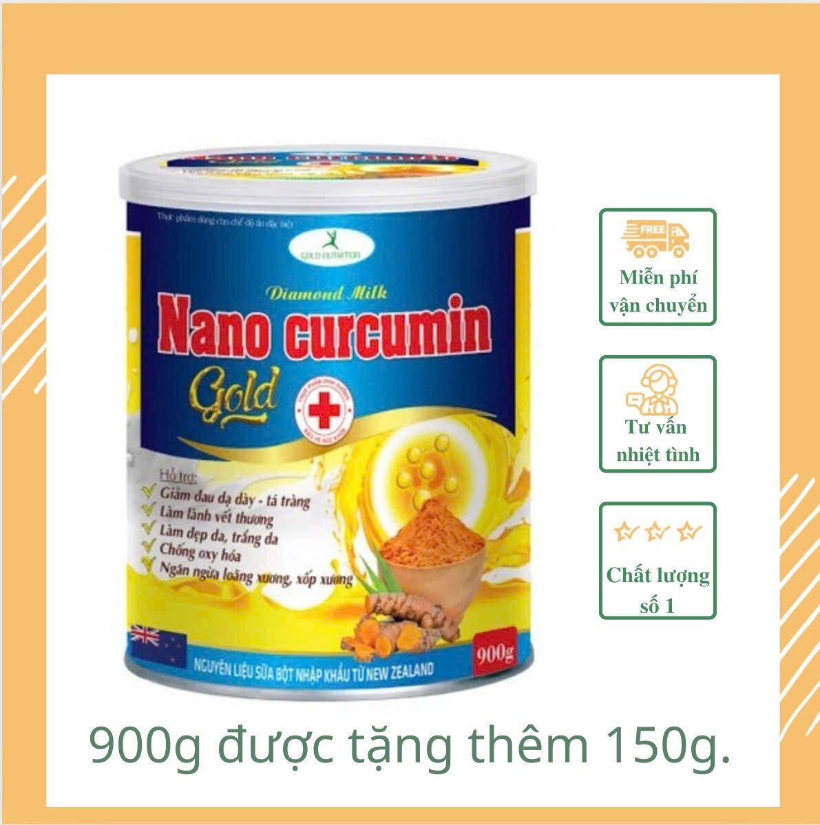 Sữa nghệ nano curcumin gold hỗ trợ dạ dày