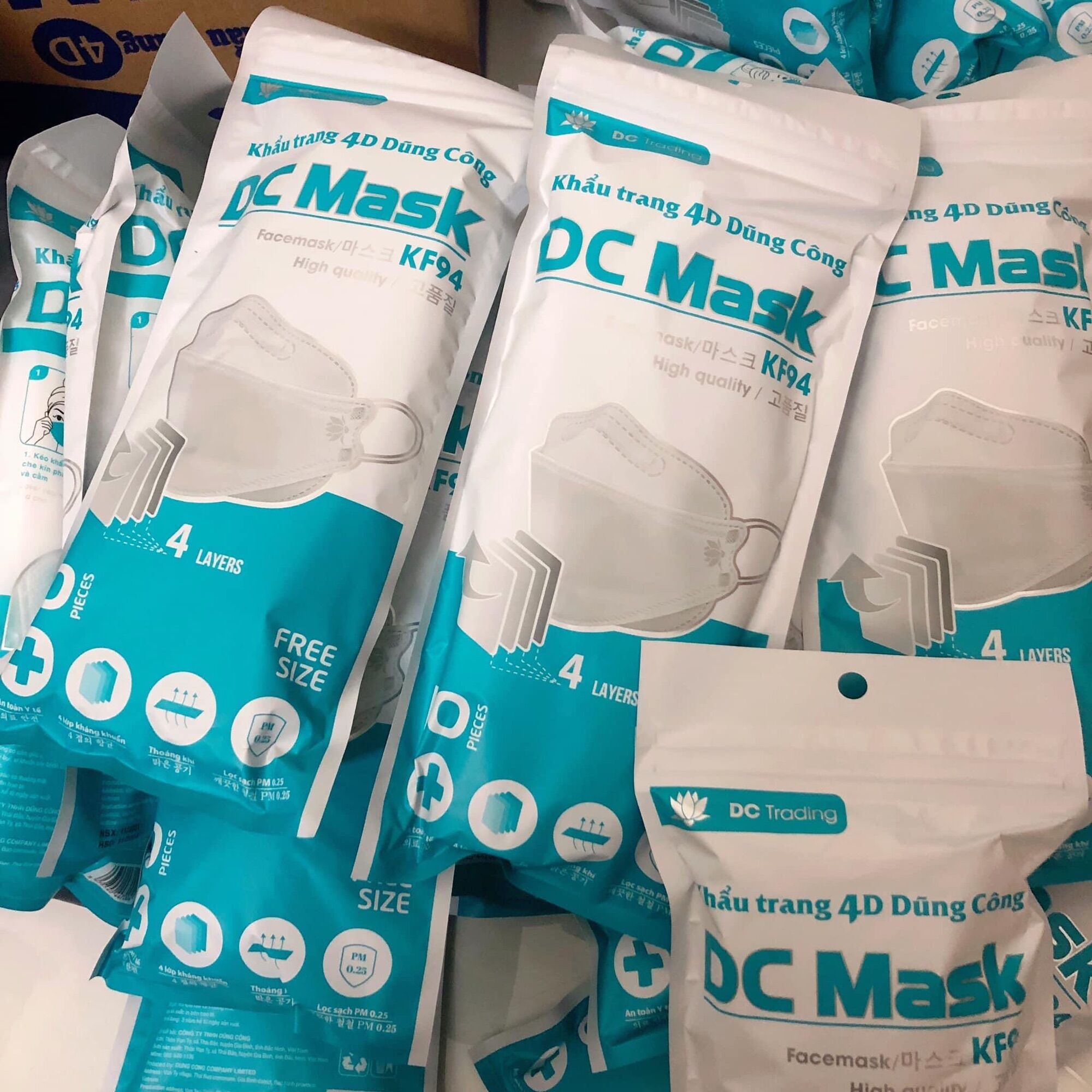 Khẩu trang y tế KF94 DC mask set 50 chiếc