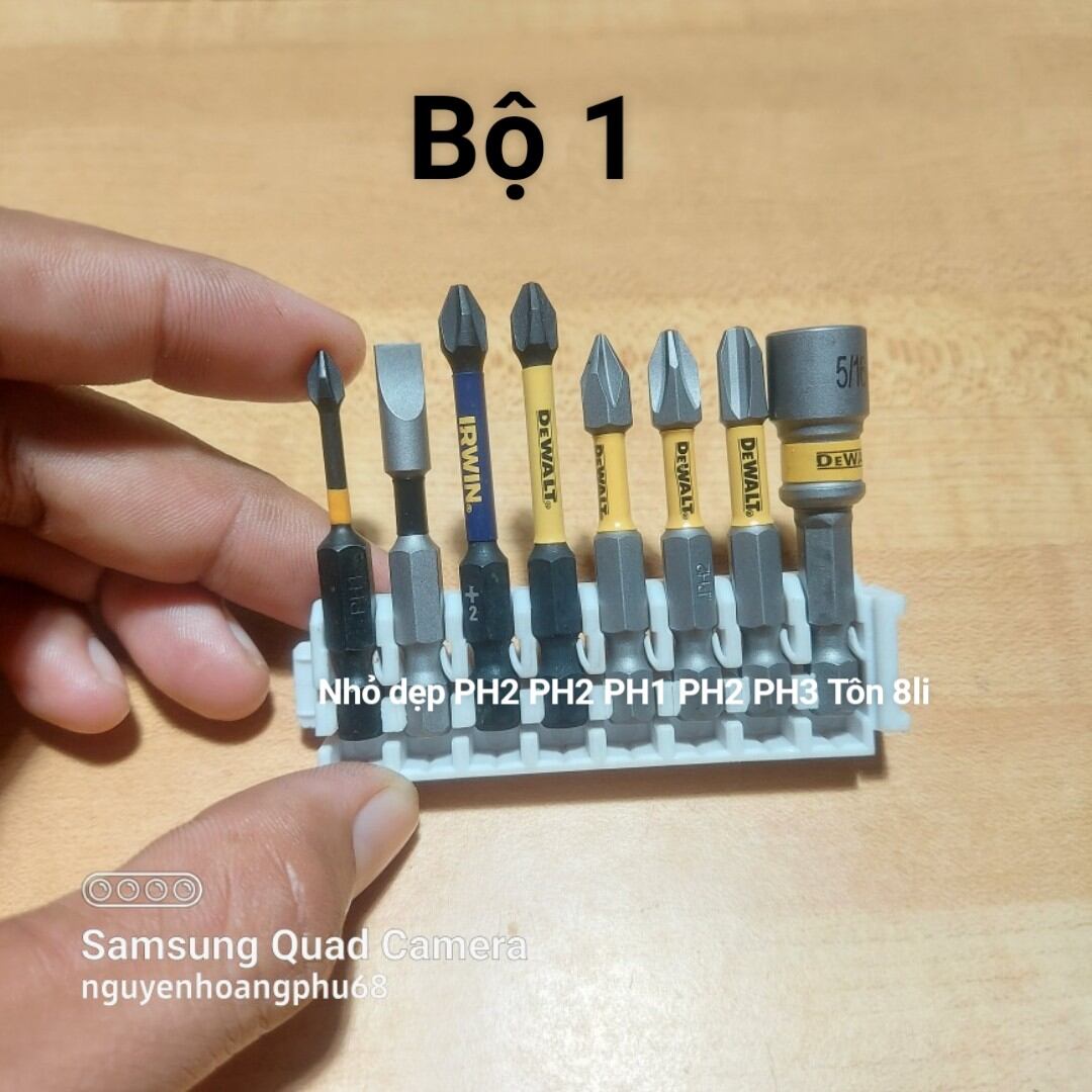 Bộ mũi vít đầu vít Dewalt có các đầu vít thông dụng