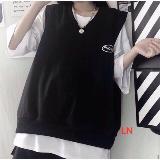 Sét 2 áo phoxe gile +áo thun trắng cực xinh