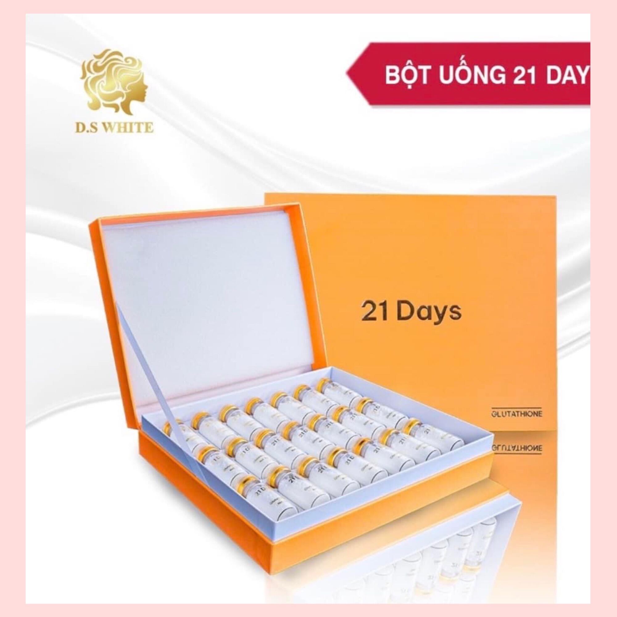 Bột Uống Truyền Trắng 21 Days Bổ Sung Glutathione (21 lọ x 5gr)