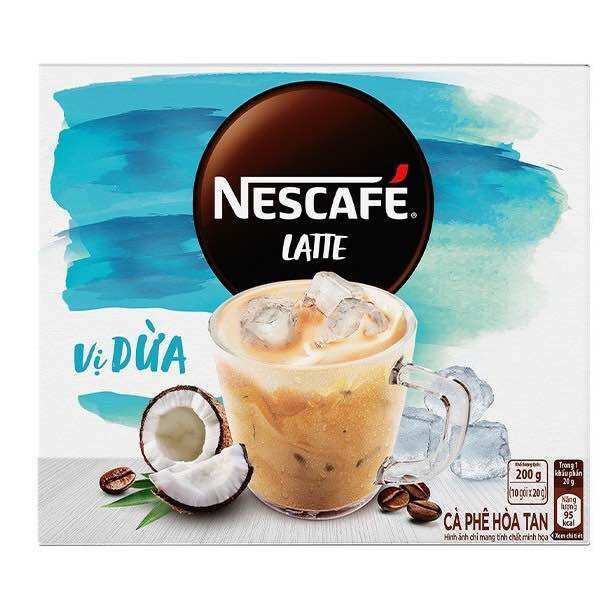 1 hộp cà phê hòa tan nescafé latte vị dừa