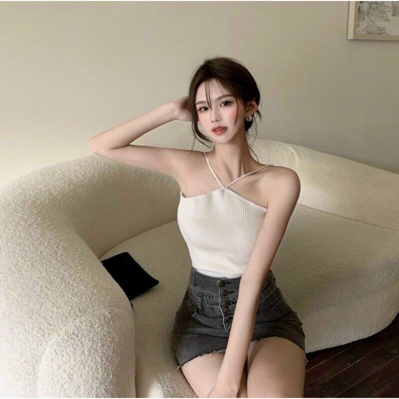 [HCM] ÁO KIỂU HAI DÂY CHÉO CỔ FROM DƯỚI 50KG