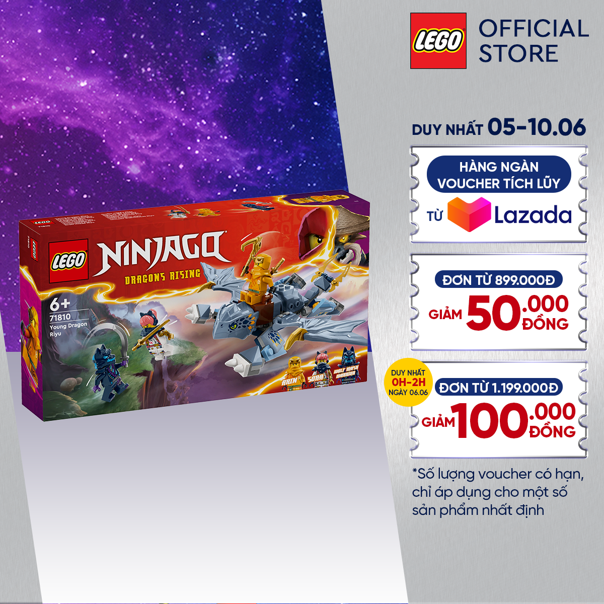 Lego ninjago 71810 đồ chơi lắp ráp rồng con riyu