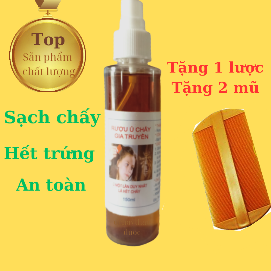 Ủ chấy thảo dược gia truyền - tặng kèm 2 mũ trùm tóc, tặng kèm lược chải chấy, cam kết sử dụng 1 lần là sạch