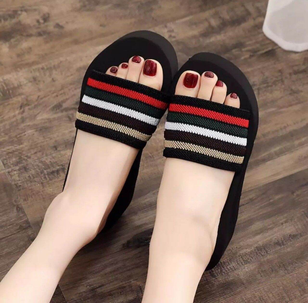 dép đế xuồng quai Thun sọc