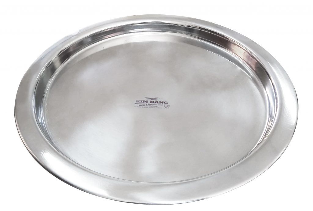 [HCM]Khay dĩa inox tròn KIM HẰNG chính hãng size 27cm