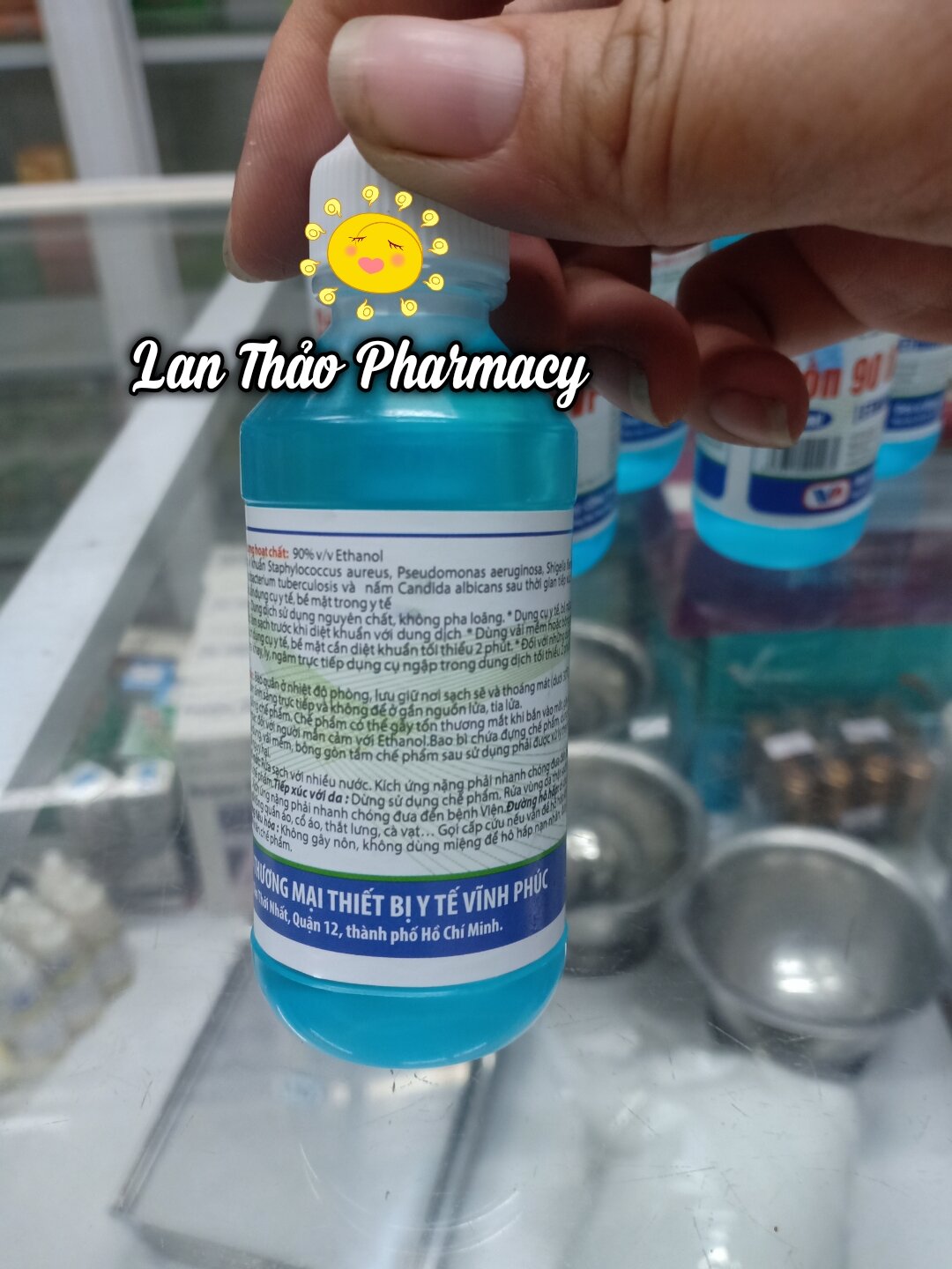 [lẻ 1 chai] DUNG DỊCH SÁT KHUẨN CỒN 90 ĐỘ VĨNH PHÚC CHAI 60ml