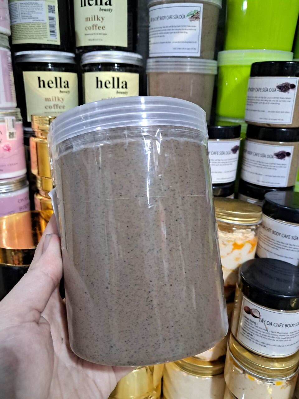 Tẩy da chết body cà phê sữa dừa 1 kg