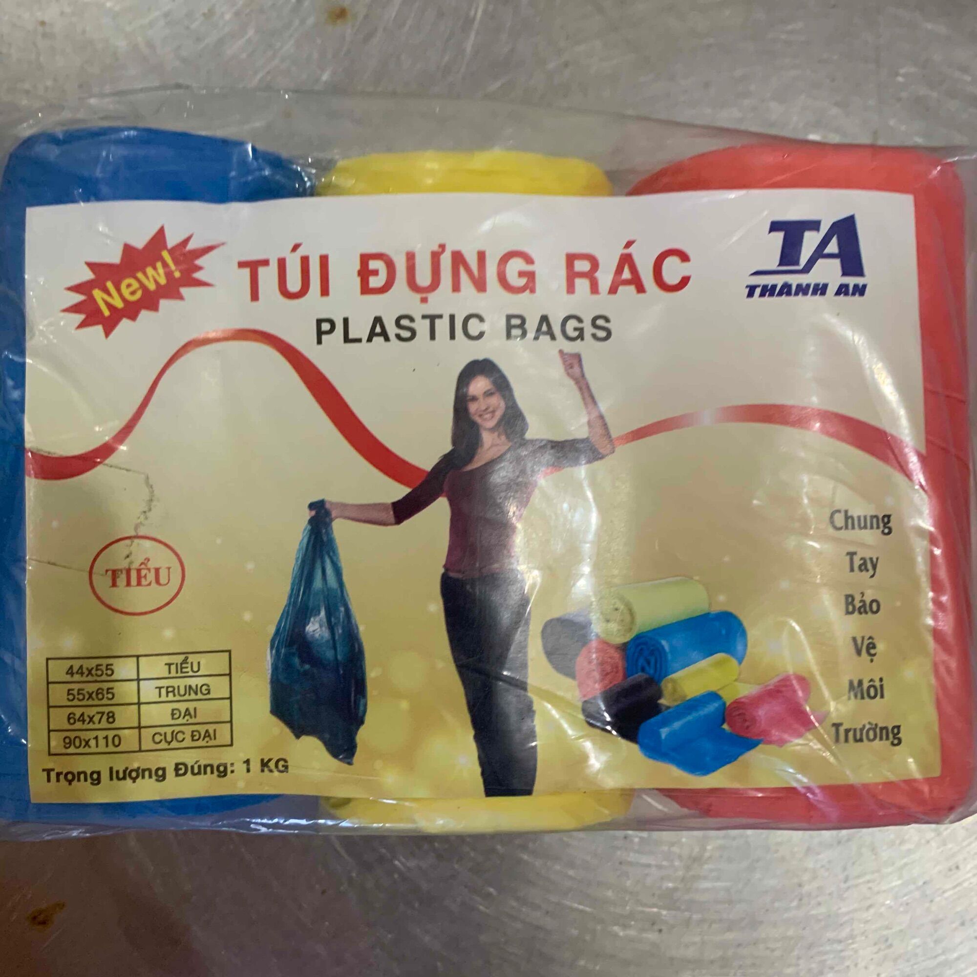 [HCM]Bao đựng rác tiểutrungđại 1kg gồm 3 cuộn