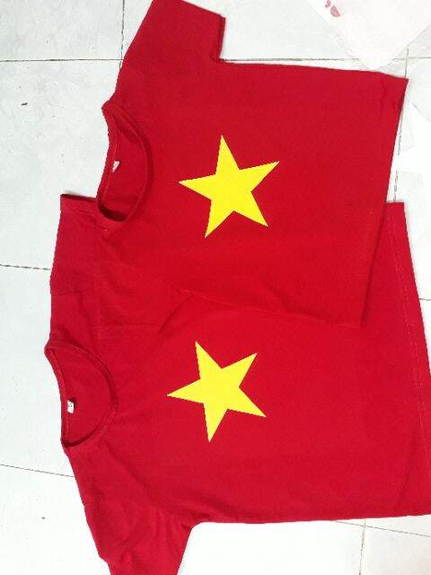 ÁO CỞ ĐỎ SAO VÀNG ĐỦ SIZE