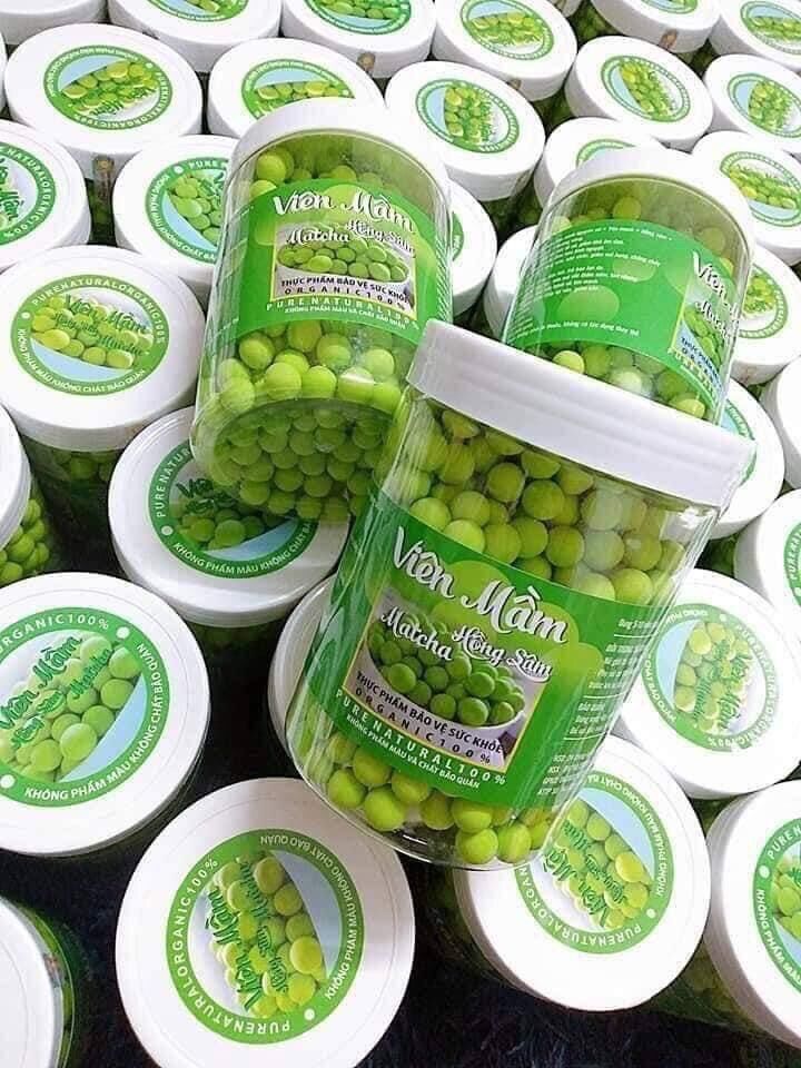 Viên mầm Hồng sâm matcha ( đẹp da, chống rụng tóc,….)