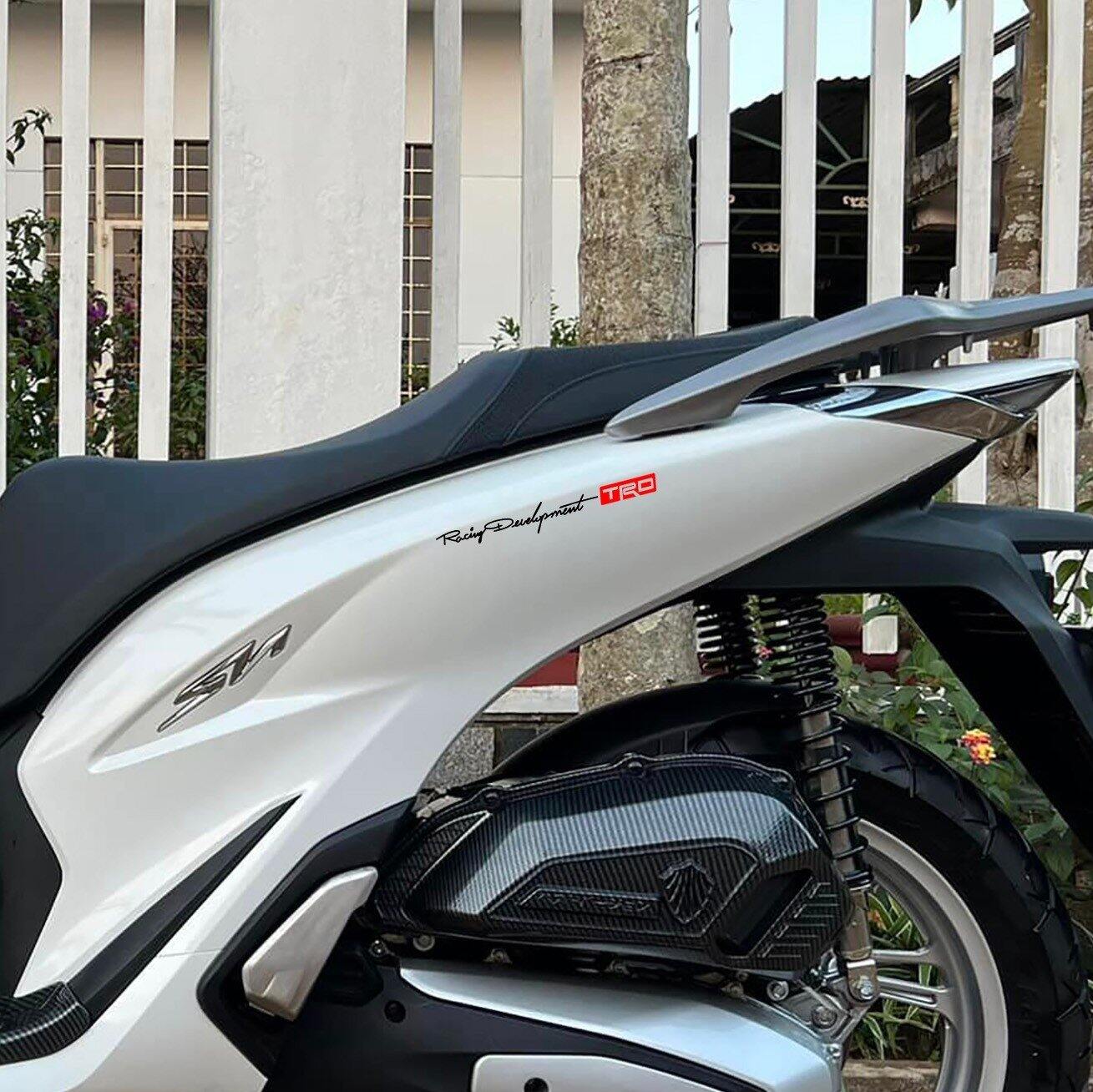 Tem xe(2 chiếc) RACING Development TRC trang trí xe máy Honda -Yamaha