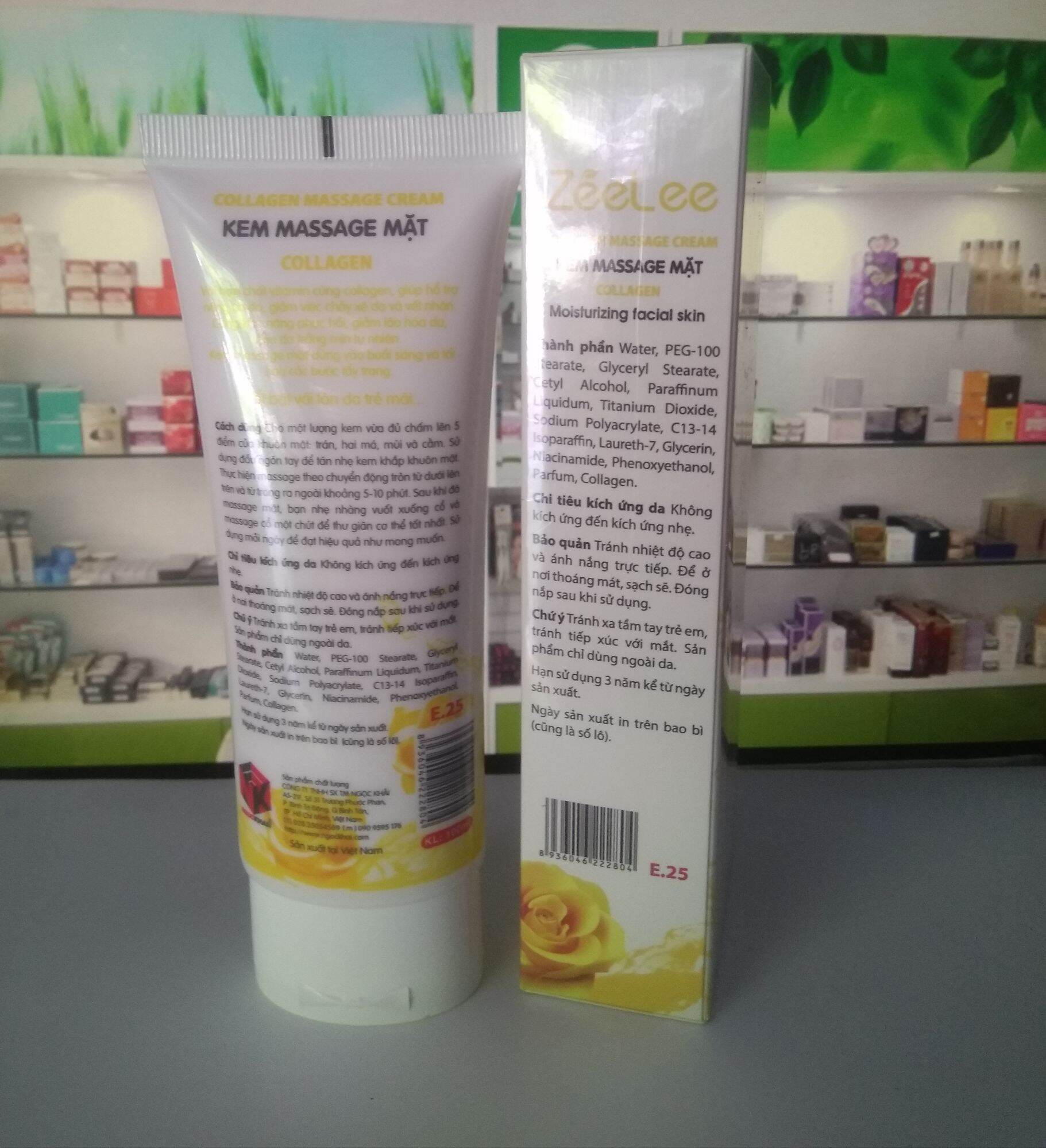 kem zeelee massage mặt collagen nâng cơ