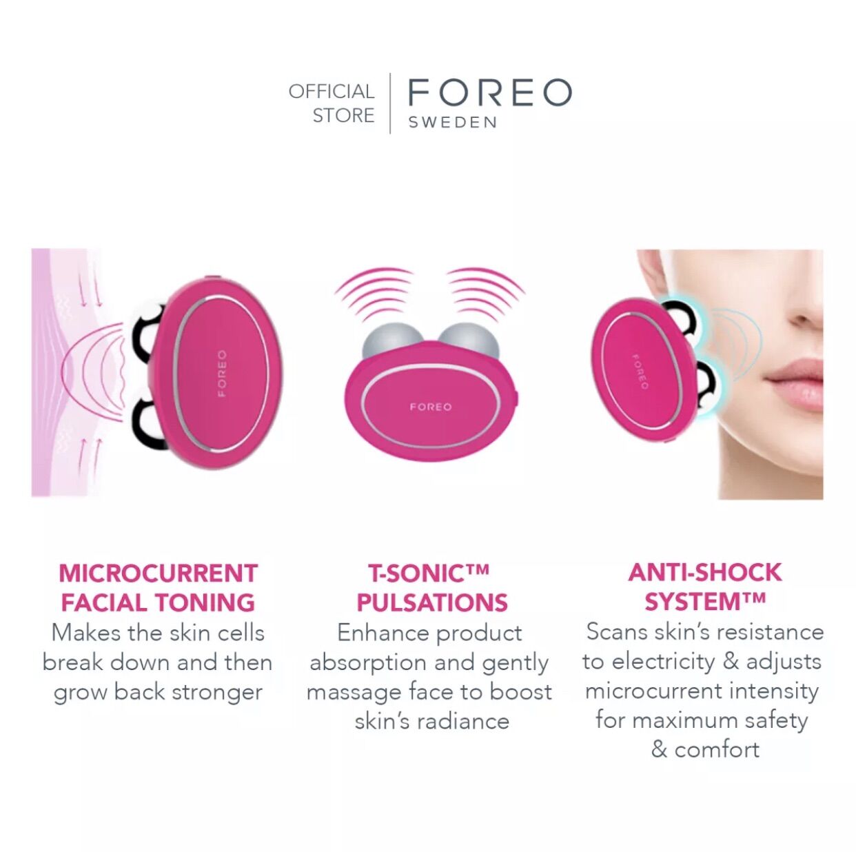 Máy Massage nâng cơ FOREO BEAR chính hãng (Đủ bill - Free BH 2 năm)