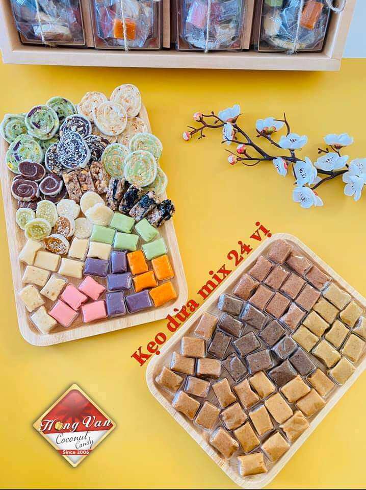 Kẹo dừa Bến Tre mix nhiều vị 500g