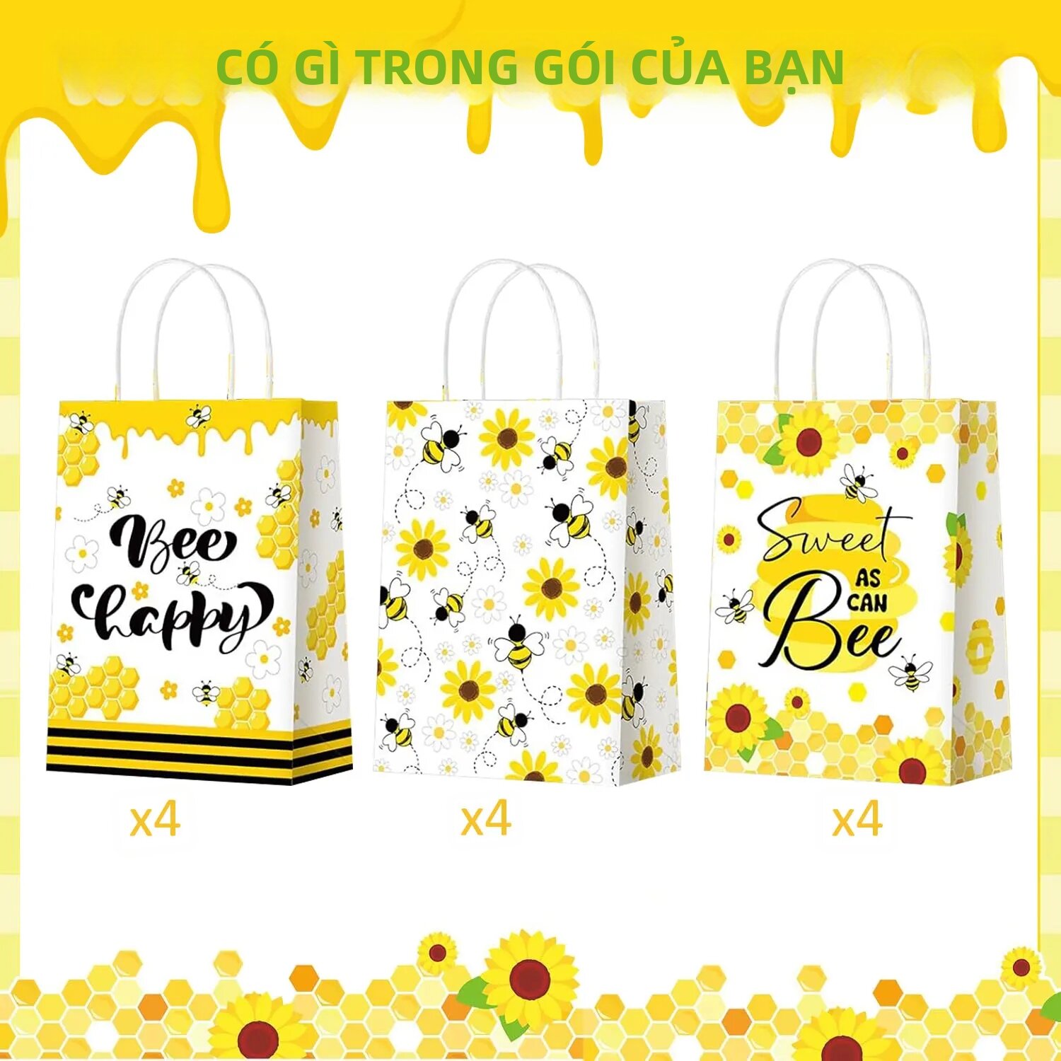 Túi Quà Giấy Hoa Cúc Phong Cách Retro Hippie Có Quai Xách Dùng Cho Tiệc Chào Đón Em Bé Tiệc Sinh Nhật Bé Gái Trang Trí Quà Tặng