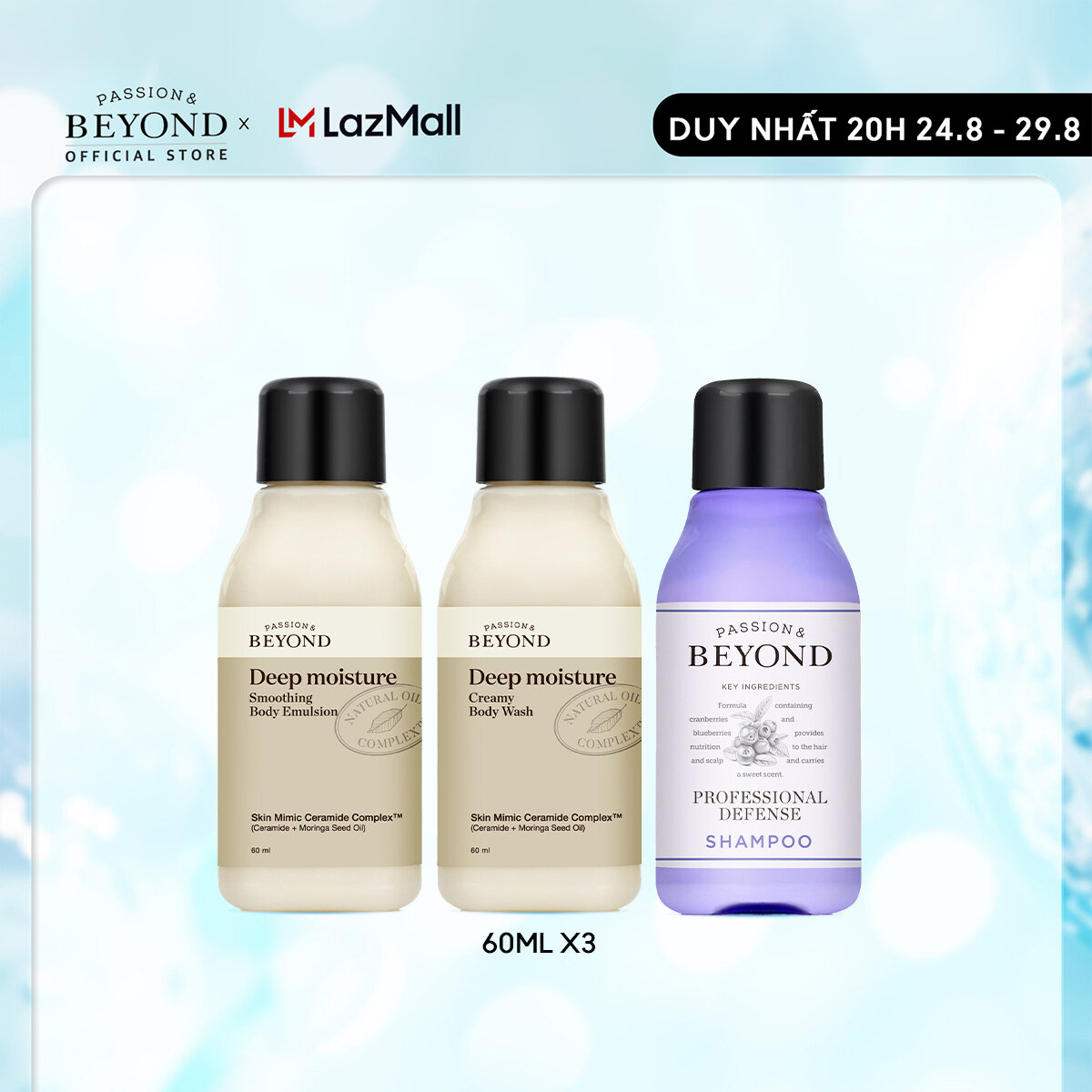 Bộ 3 Sản phẩm dưỡng da Beyond Travel Kit