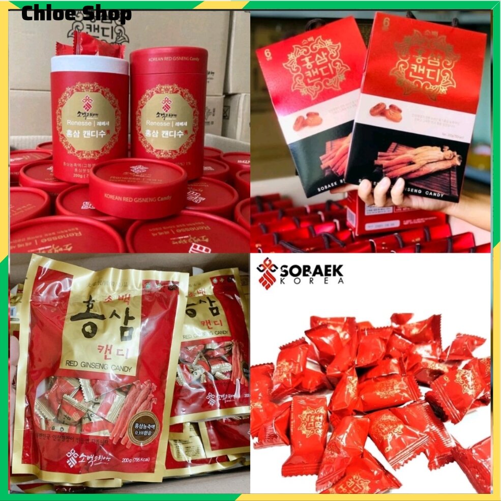 Kẹo hồng sâm sobaek cao cấp Hàn Quốc 200g
