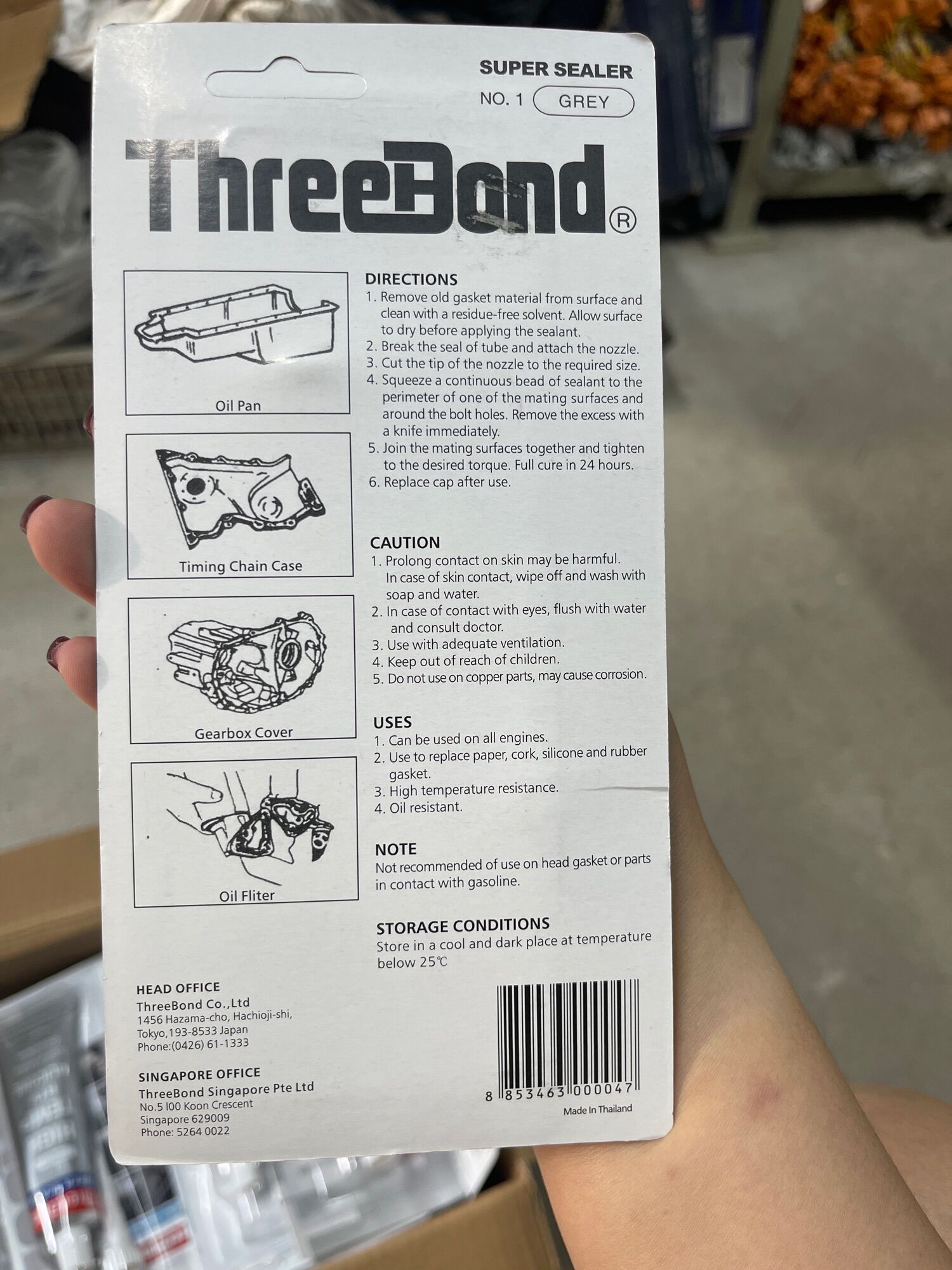 Keo tạo gioăng mặt máy ThreeBond Thái Lan 85g