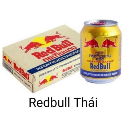 THÙNG 24 LON NƯỚC TĂNG LỰC REDBULL THÁI x 250ml