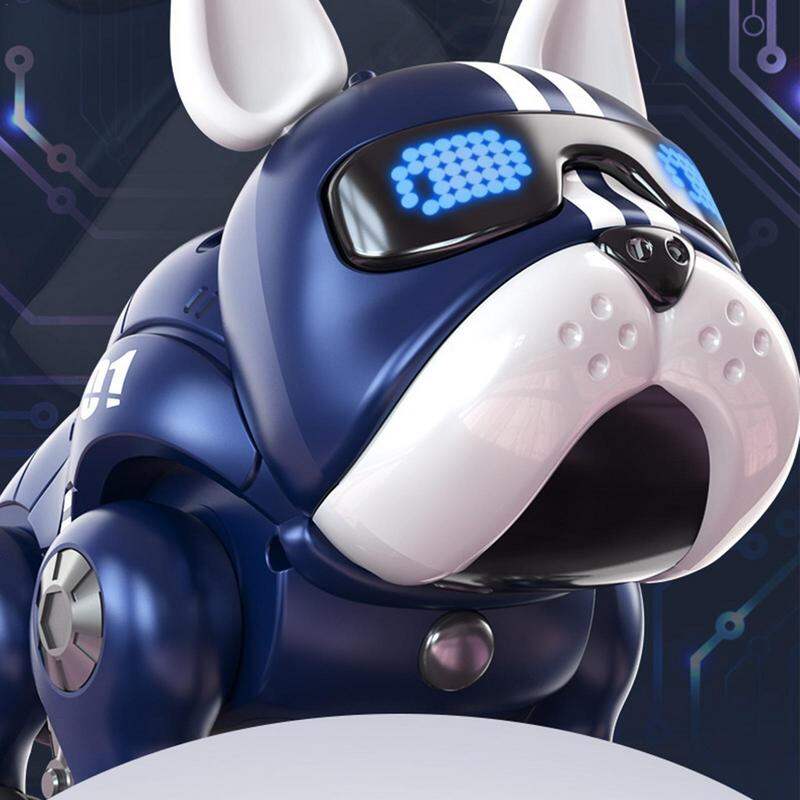 Đồ Chơi Robot Bulldog Tương Tác Thông Minh Có Đèn Dành Cho Trẻ Em Giáo Dục Sớm Bé Trai Bé Gái Khiêu Vũ Âm Nhạc Thú Cưng Điện Tử 3-12 Tuổi