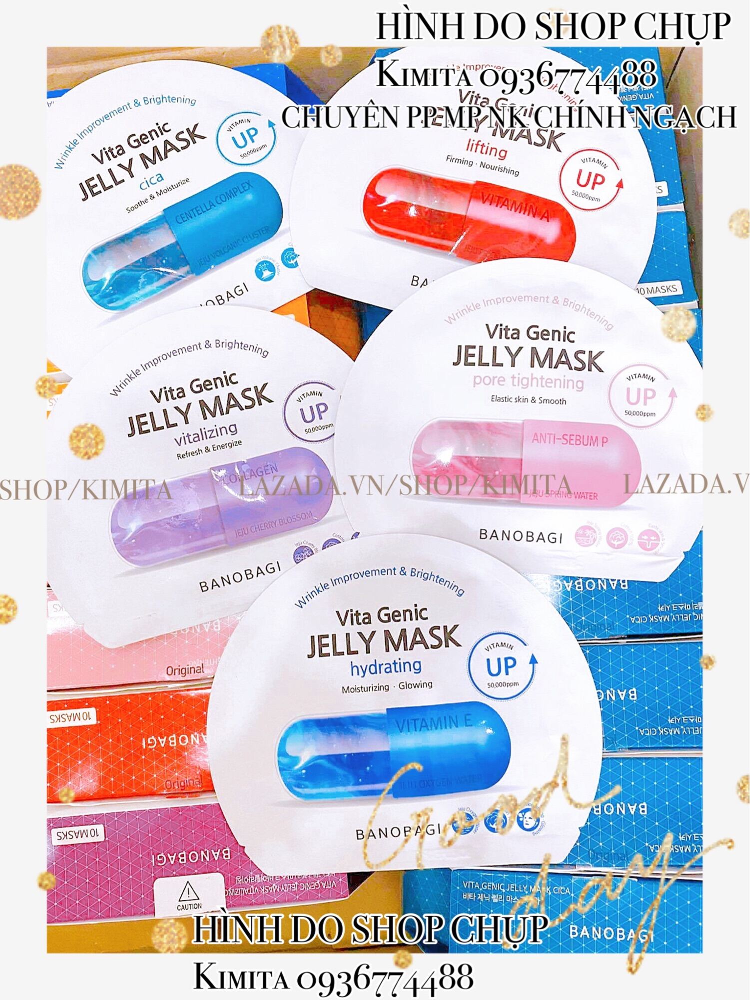 Combo 6 Mask Đủ M&Agraveu Banobagi Ch&Iacutenh H&Atildeng