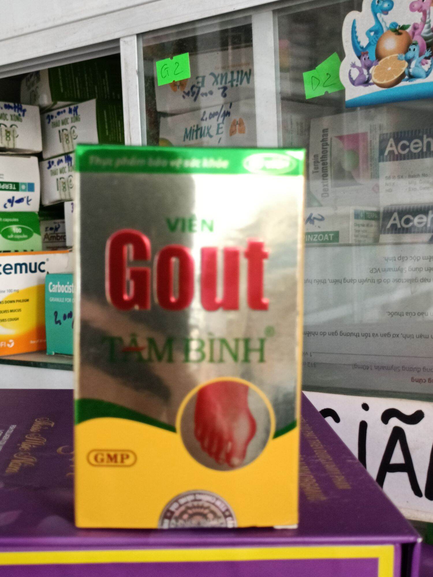 Viên Gout Tâm Bình giảm aicd uric Hộp 60 viên