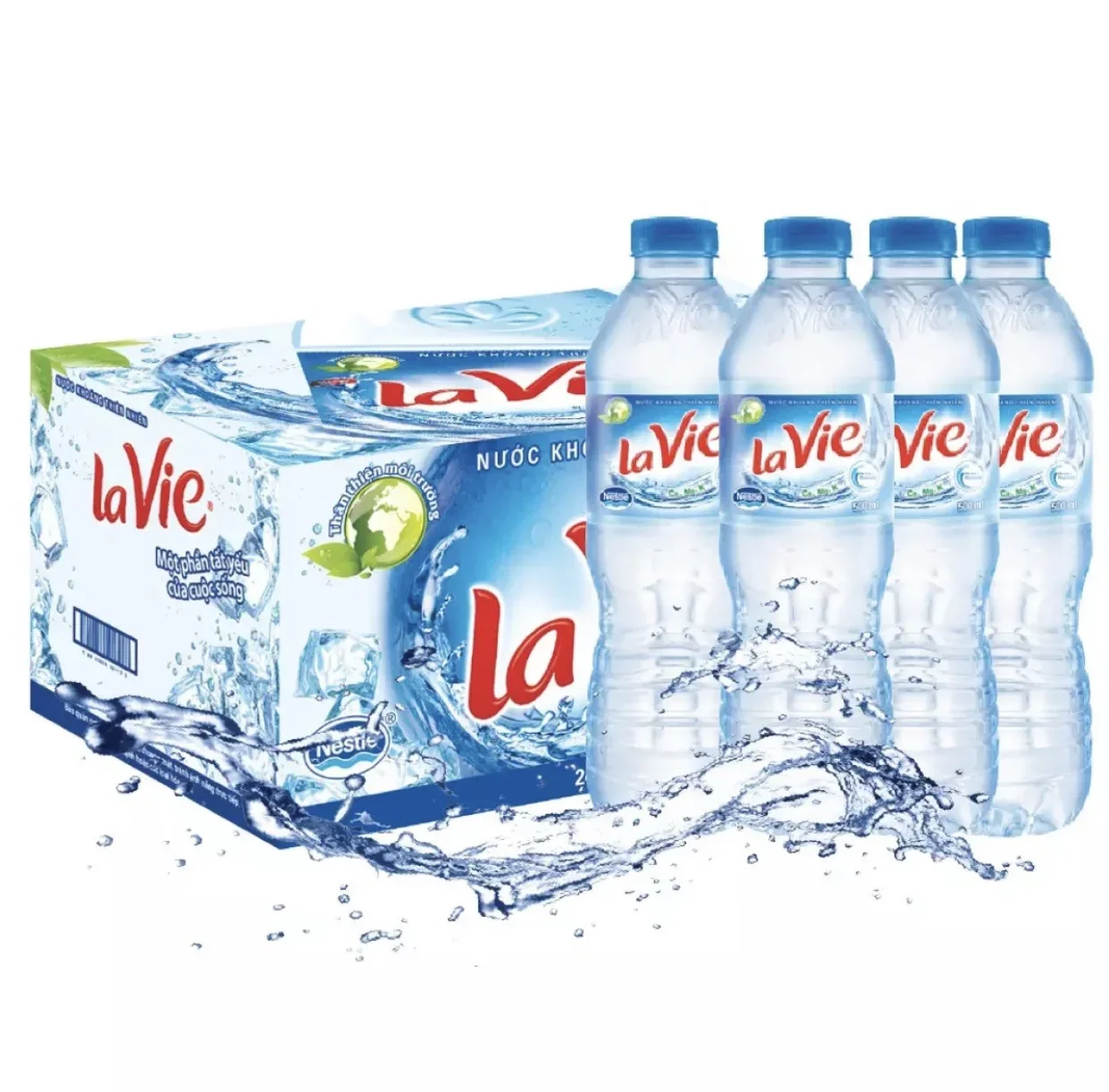 Combo 6 chai nước khoáng thiên nhiên Lavie 500ml