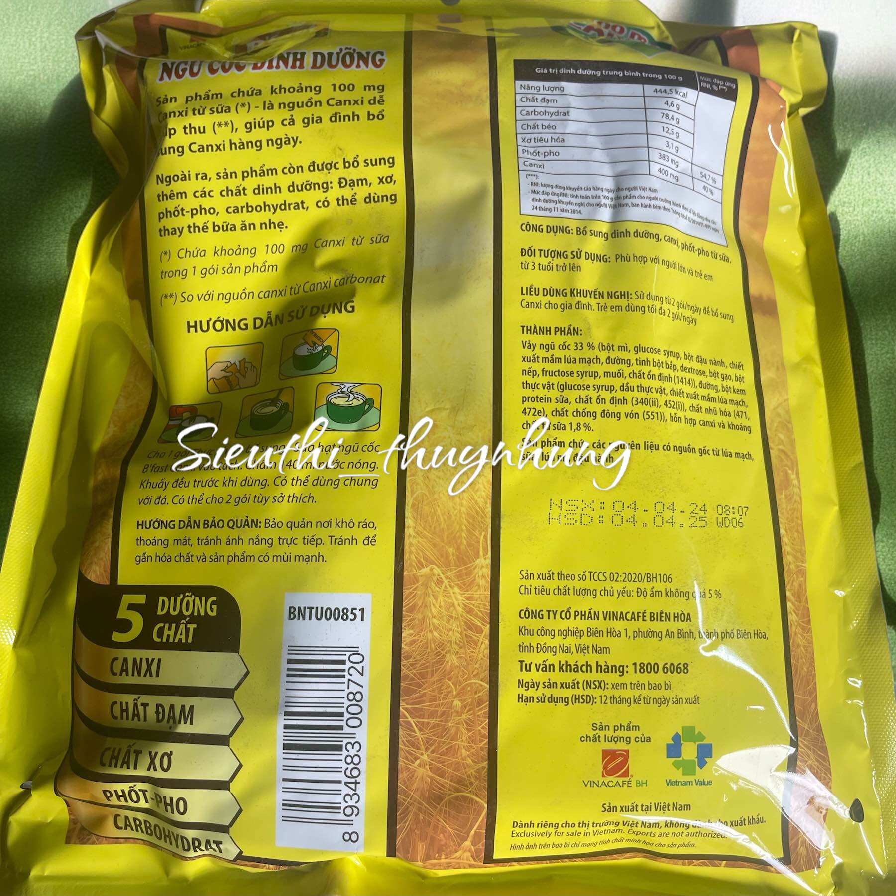 Ngũ cốc dinh dưỡng B'fast(20gói×25g)