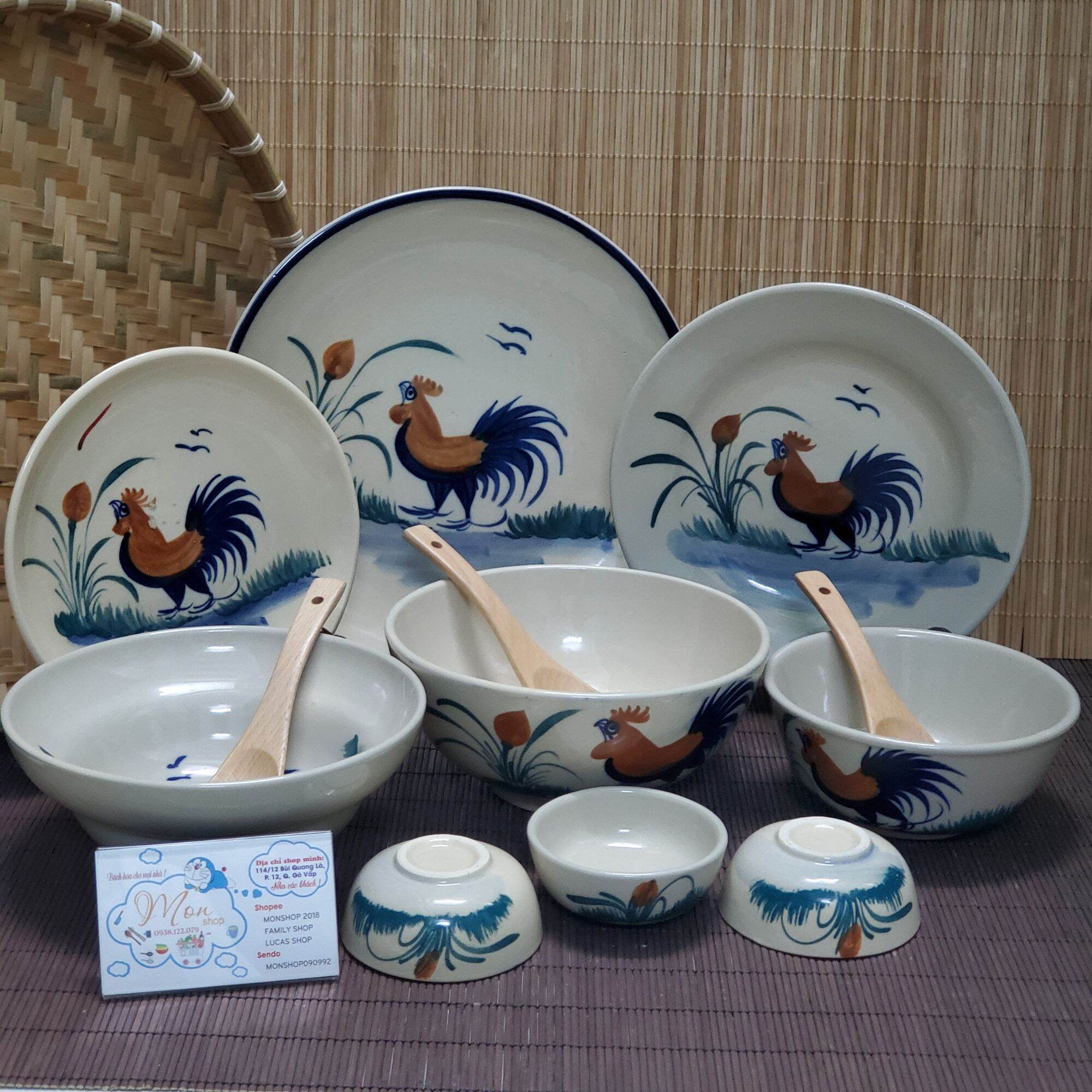 [FreeshipMAX]SET MÂM CƠM ĐẤT NUNG THỦ CÔNG CON GÀ CAO CẤP