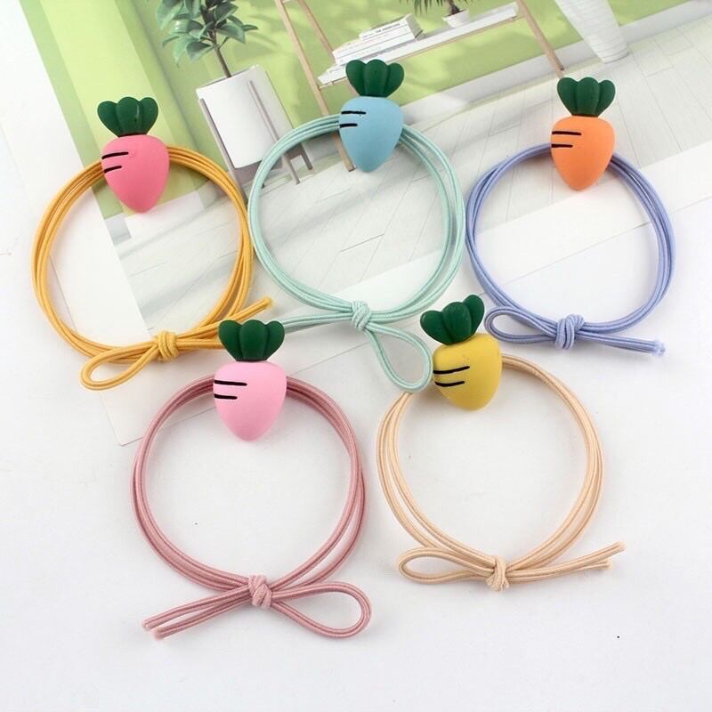Set 5 dây cột tóc cà rốt 5 màu