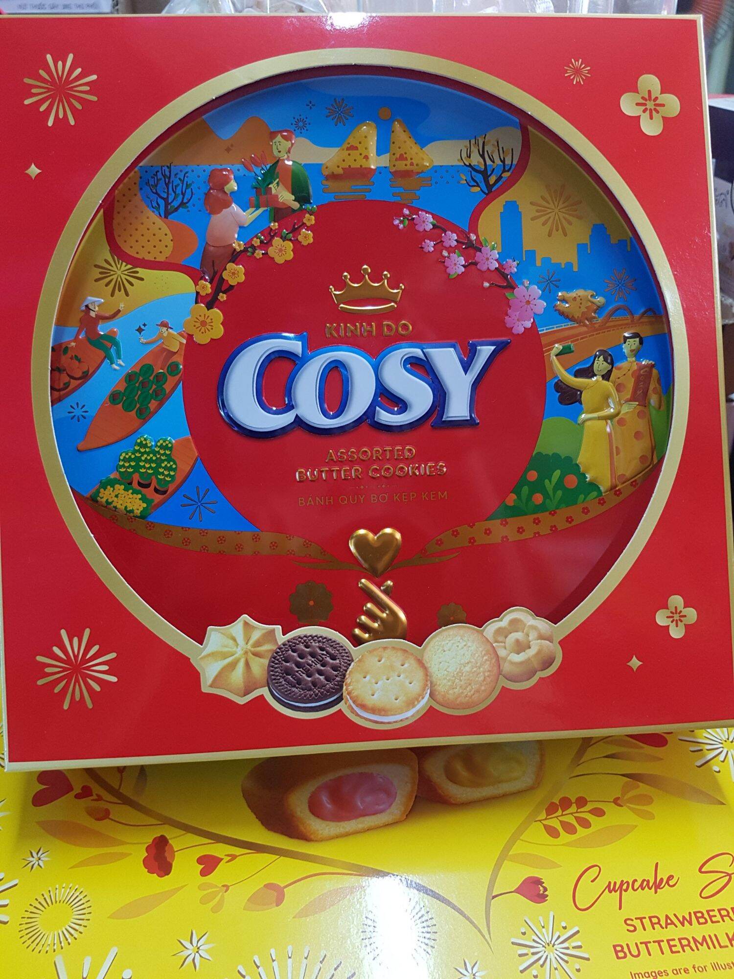 Bánh quy bơ kẹp kem cosy 378g