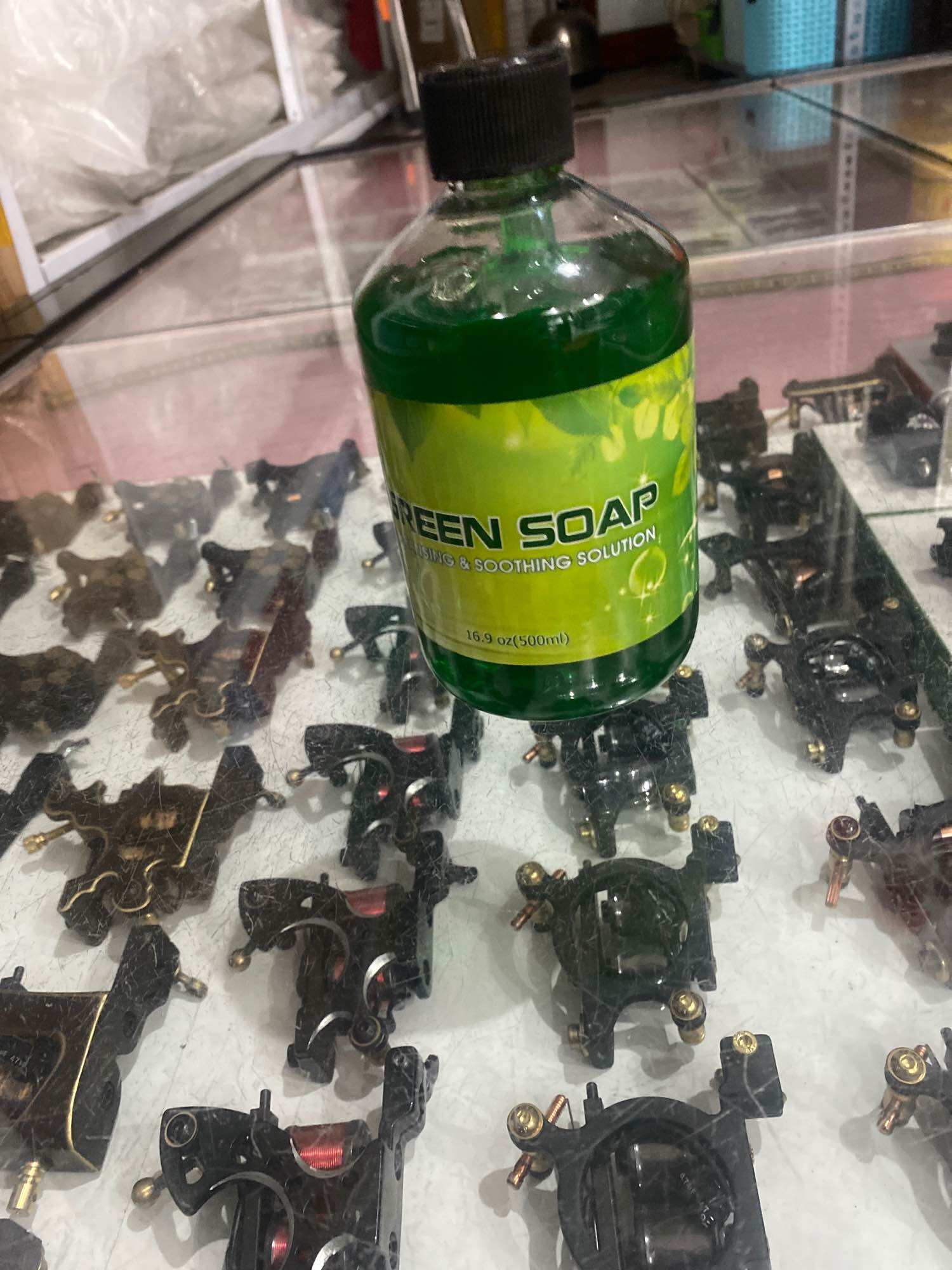 Green Soap 500ml tạo bọt vệ sinh hình xăm