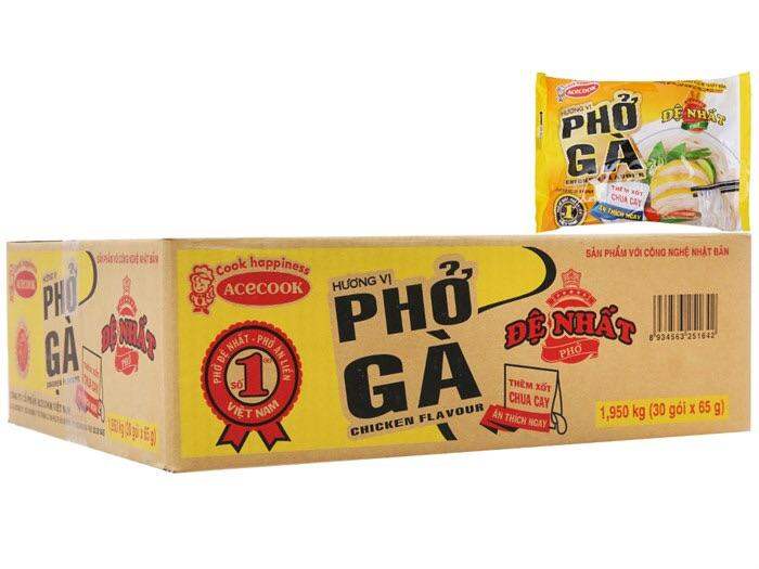 1 thùng phở gà / phở bò đệ nhất 30 gói
