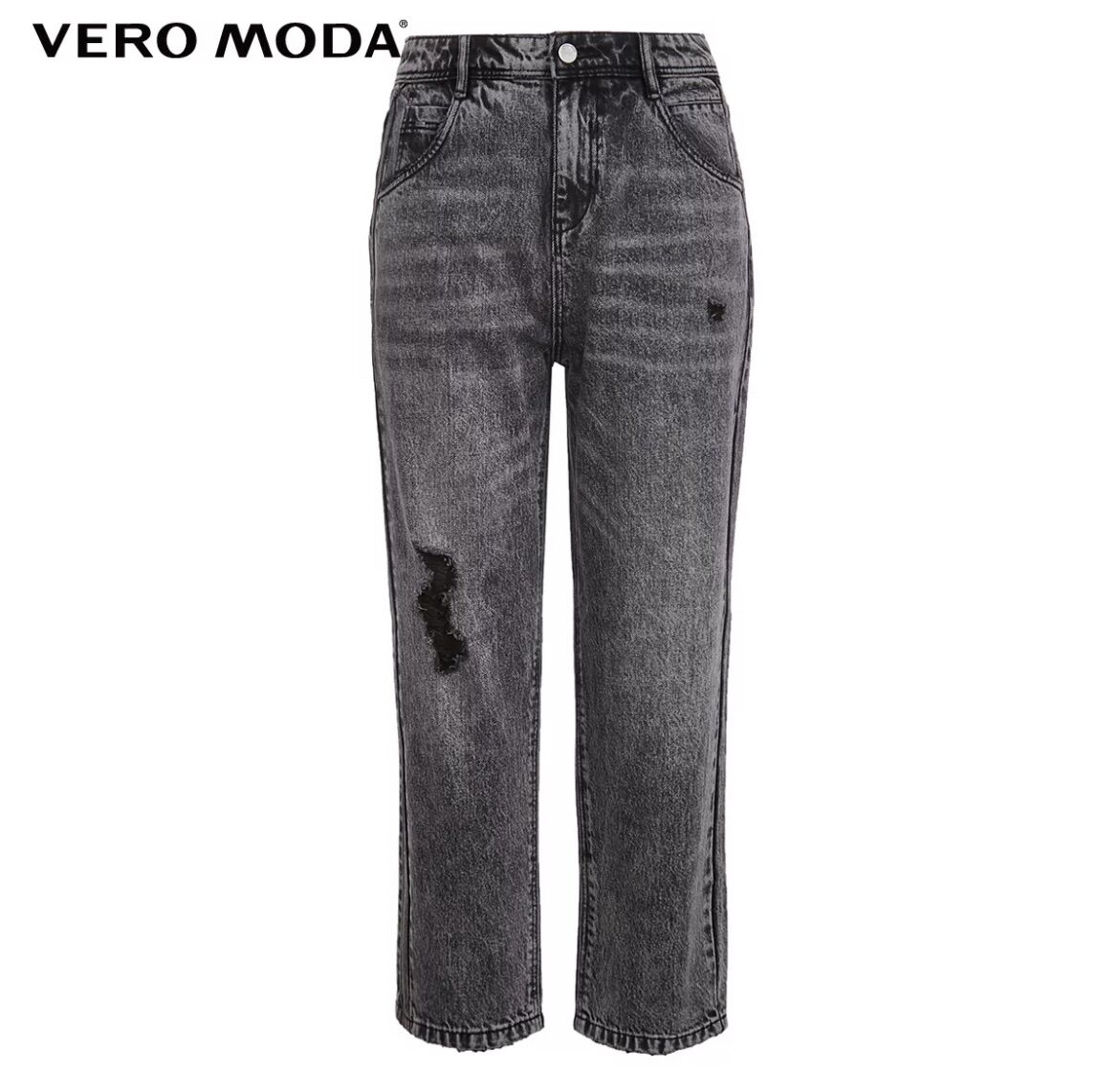 Vero moda quần bò lửng dáng lửng cạp lỡ new tem tag