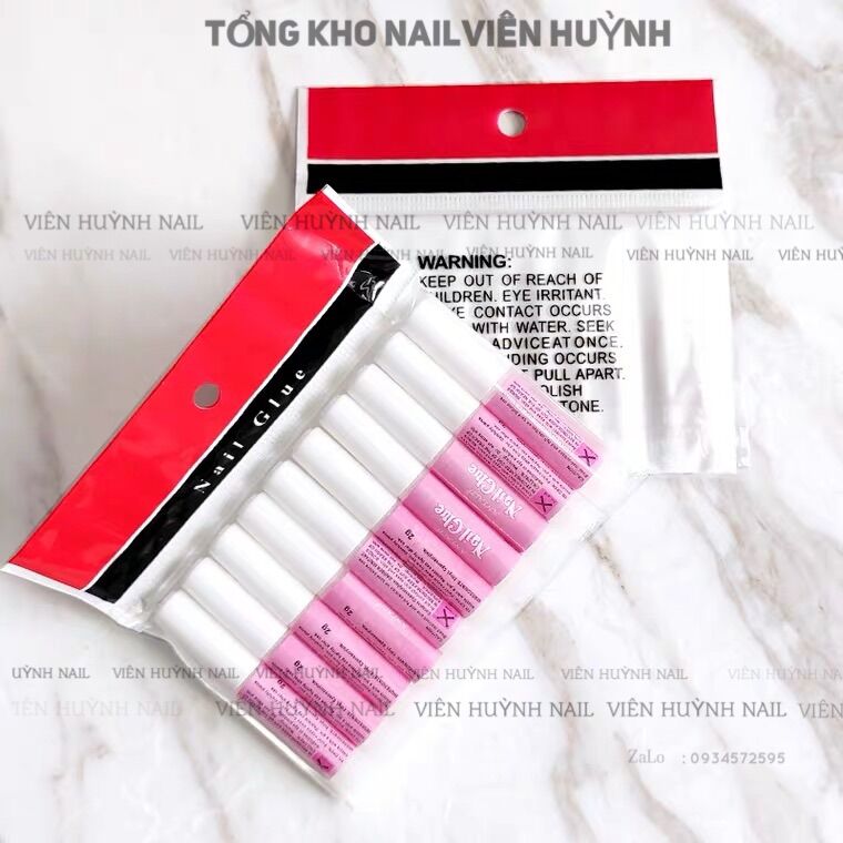 Keo mini dán móng , gắn nailbox. đính đá , túi gồm 10 tuýp