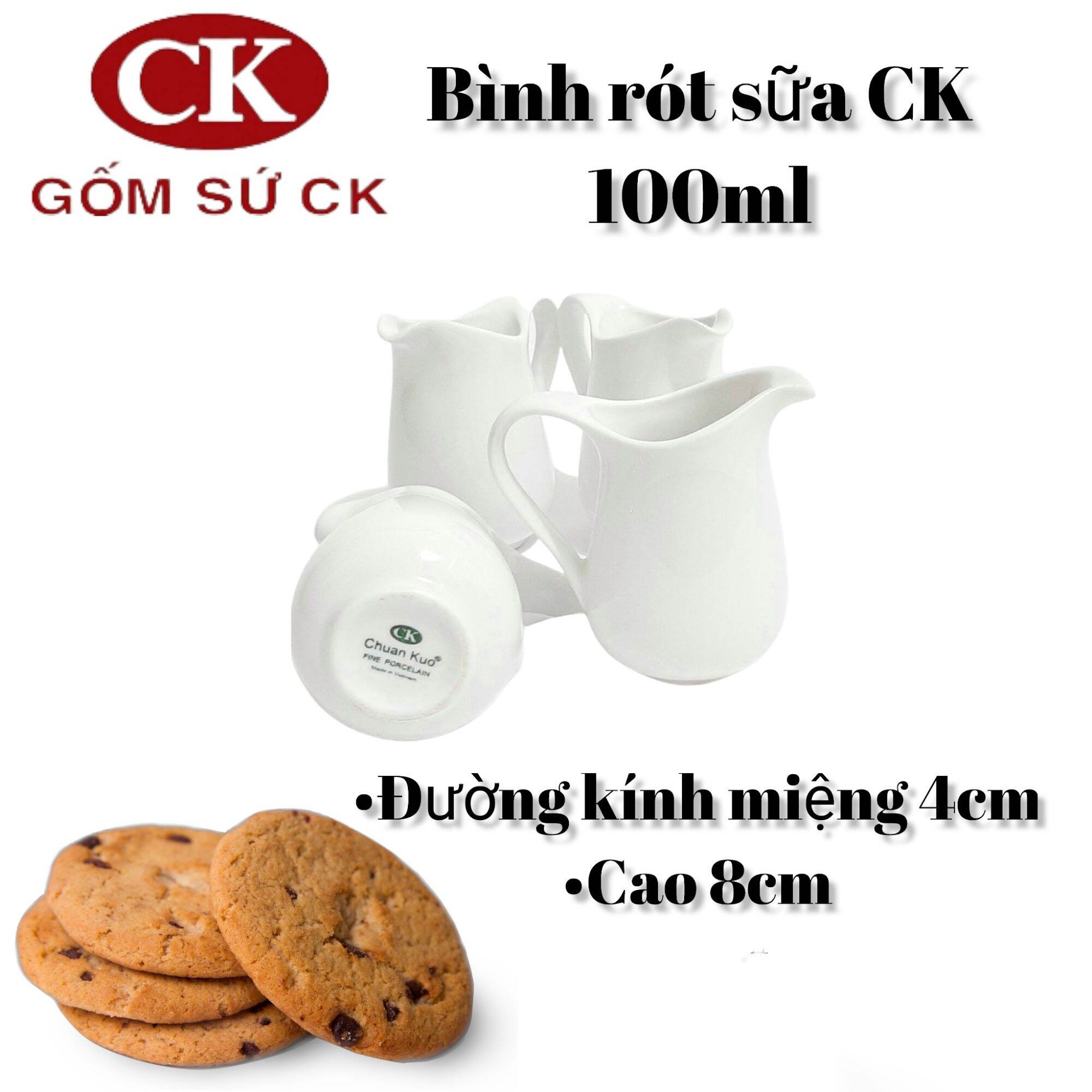Bình rót sữa gốm sứ CK Việt Nam 100ml