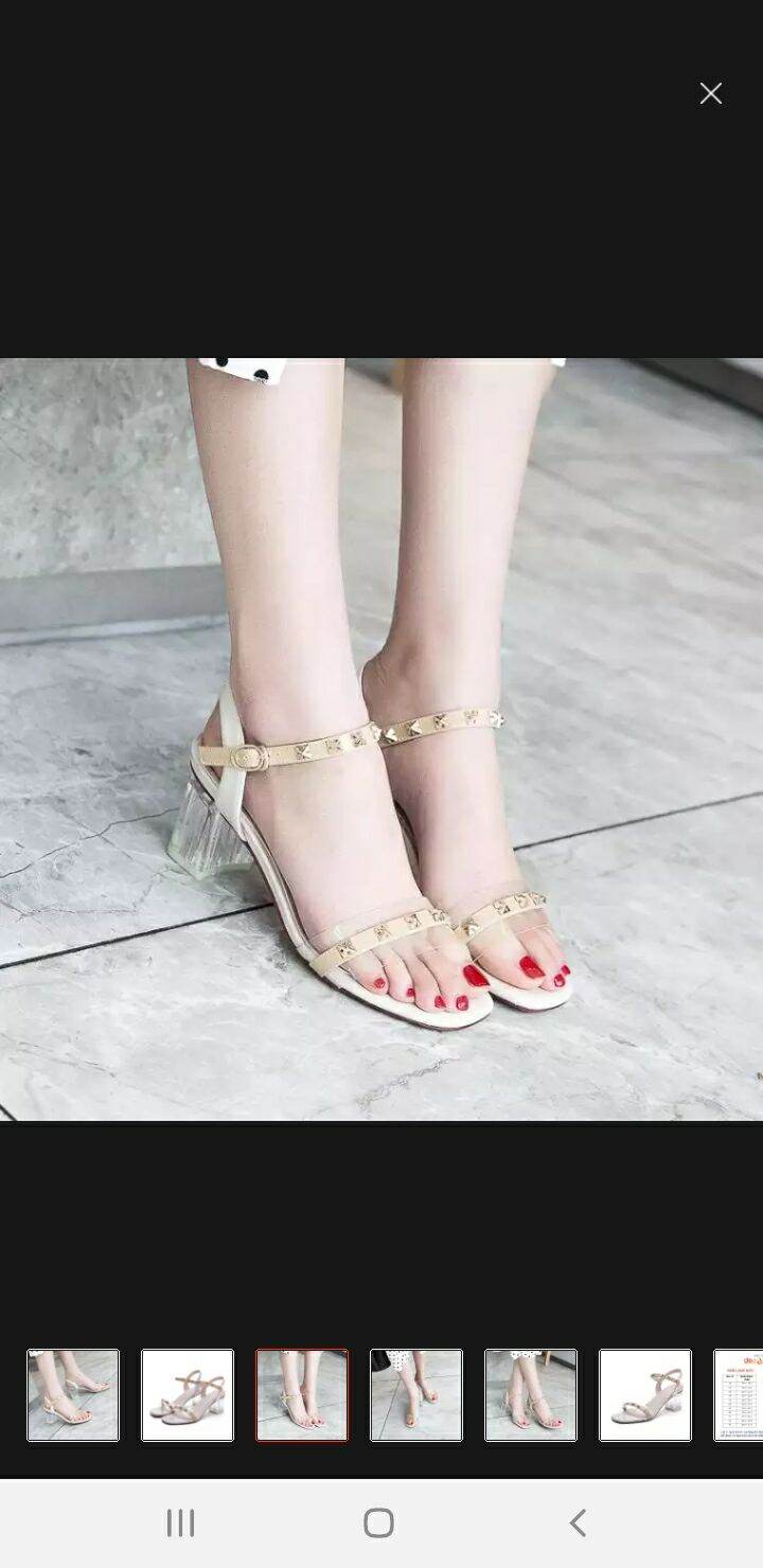 giày cao gót nữ đính đá size nhỏ 33 đến 44