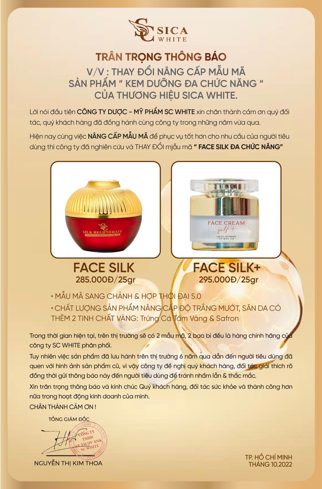 FACE SILK KEM DƯỠNG TRẮNG DA